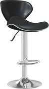 vidaXL Scaun de bar, negru, piele ecologică