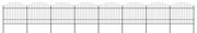 vidaXL Gard de grădină cu vârf tip suliță din oțel 1426x175 cm, negru