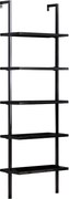 Biblioteca de perete Harvion din metal si MDF, negru, 60x22x200 cm