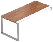 Masa Creator 200 x 90 cm, baza gri, 1 picior, nuc