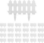 vidaXL Borduri de gazon, 25 buc., alb, 10 m, PP