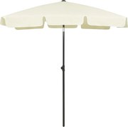 vidaXL Umbrelă de soare de plajă, galben nisipiu, 180x120 cm