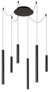 Lustră LED dimabilă pe cablu Lucide 74403/06/30 LORENZ 6xLED/4W/230V negru