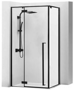 Cabina dus Fargo negru - 80x100 cm
