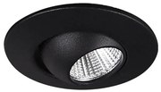 Spot LED directionabil incastrabil tavan fals YUCA ROUND TILTED negru H0105 MX