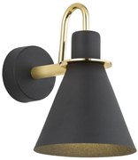 Aplica moderna design retro Beverly negru/auriu