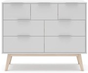 Comodă albă joasă 120x83 cm Campus – Marckeric