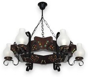 Candelabru fabricat manual din lemn pictat Queen 6L