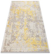 Covor CORE 3807 Ornament Vintage - structural, două niveluri de lână, beige / aur
