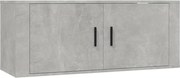 vidaXL Dulap TV montat pe perete, gri beton, 100x34,5x40 cm