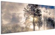 Tablou cu copac în ceață (120x50 cm)