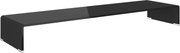 vidaXL Stand TV/Suport monitor, sticlă, 110x30x13 cm, negru