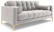 Canapea Bali 2 locuri velvet/picioare gold – L152 x l92 x h75