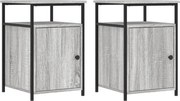vidaXL Noptiere, 2 buc., gri sonoma, 40x42x60 cm, lemn prelucrat