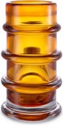 Vas decorativ din sticla design LUX Bloom amber