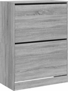 vidaXL Pantofar cu 2 sertare rabatabile, gri sonoma, 80x42x108 cm