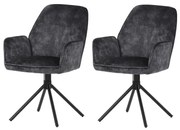 Set de scaune de sufragerie HC-511 BK4, 2 buc.