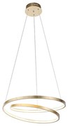 Lampă pendant de design aurie 55 cm cu LED reglabil - Rowan