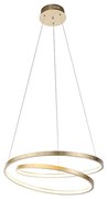 Lampă suspendată de design aurie 55 cm incl. LED reglabil - Rowan