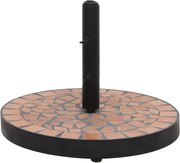 vidaXL Suport umbrelă de soare, cărămiziu, rotund, 12 kg