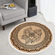 Covor rotund antiderapant, 100x100 cm, COR010