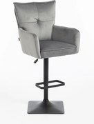 HR250KW Scaun Catifea Grafit Bază Neagră