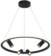 Lustră LED pe cablu dimabilă LED/47W/230V d. 60 cm negru Zambelis 22012