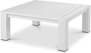 Masuta pentru interior/ exterior design LUX din aluminiu Vistamar alb, 101x101cm
