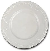Farfurie desert din portelan cu model in relief 20 cm NAVA 153 032