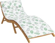 vidaXL Perna de șezlong pentru soare Alb și verde 178 x 60 x 4 cm