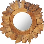 vidaXL Oglindă de perete, 40 cm, tec, rotund