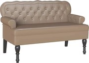 vidaXL Bancă Chesterfield Cappuccino 119,5 x 64,5 x 75 cm