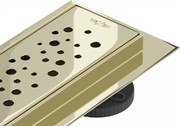 Mexen Flat M12 drenaj liniar 80 cm, auriu - 1521080-15