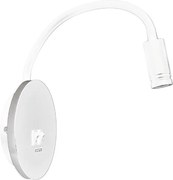 Lampă de perete LED flexibilă BASE cu USB, LED/8W+LED/2W/230V, alb/argintiu