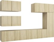 vidaXL Set dulapuri TV, 6 piese, stejar sonoma, lemn prelucrat