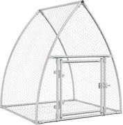 vidaXL Cușcă de iepuri, argintiu, 105x100x120 cm, oțel galvanizat