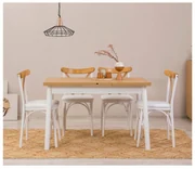 Set mobilier sufragerie Duvasa 25 (alb) (pentru 4 persoane). 1093810