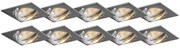 Spot modern incastrat crom inclinabil set de 10 - Edu