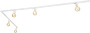 Sistem modern de șine monofazate cu 5 lumini, inclusiv armătură E27 albă - Jeana