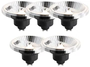 Set de 5 becuri LED GU10 dimabile 111mm 10.5W 770lm 2700K