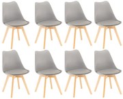 Scaun de sufragerie Silla 8 buc în gri