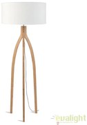 Lampadar cu trepied, realizat din materiale naturale, durabile si ecologice, Annapurna alb