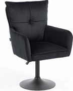 HR250N Scaun Catifea Neagră Bază Neagră