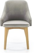 Scaun TOLEDO 2, gri/stejar, lemn de fag, 57x56x86 cm
