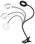 Lampa de birou cu clemă LED Solight WO66-B, reglabilă, 8W/230V, 3000/4000/5000K, negru