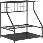 Outsunny Organizator de unelte de grădină cu cârlige suport-unelte de garaj pe 3 niveluri 84 x 53 x 73 cm portocaliu | Aosom Romania