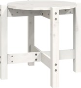 vidaXL Măsuță de cafea, alb, Ø 52,5x45 cm, lemn masiv de pin