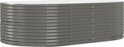vidaXL Strat înălțat grădină gri, 212x140x68 oțel galvanizat