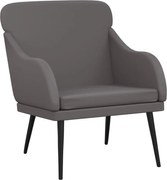 vidaXL Fotoliu, gri, 63x76x80 cm, piele artificială