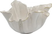 Bol decorativ din ceramica, cu margine canelată